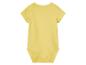 Gelber Baby-Body, Rückseite.