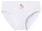 Weiße Kinderunterhose mit rosa Herzen