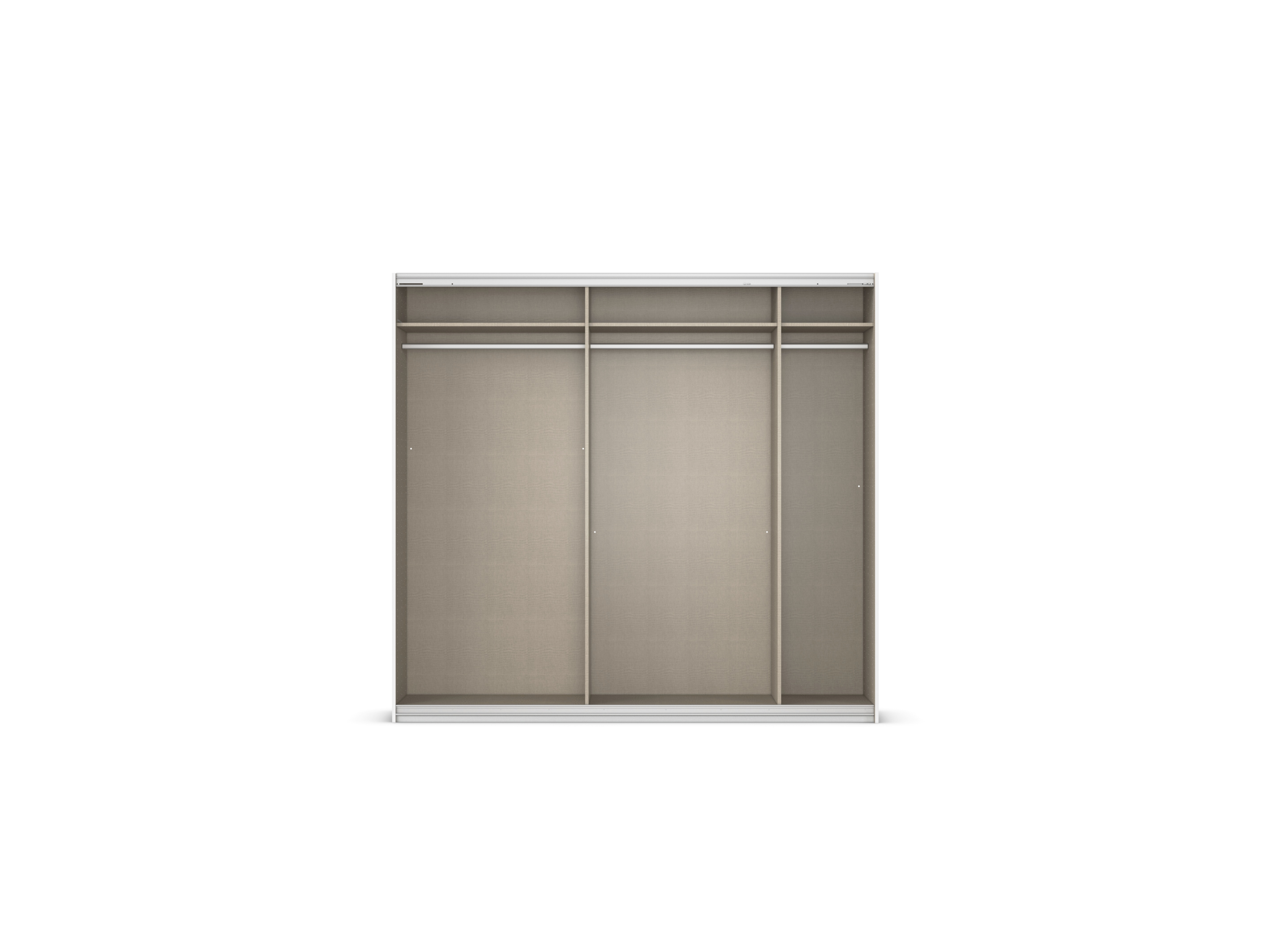RAUCH ORANGE Quadra Schwebetürenschrank mit Spiegelelementen (Classic-Zubehör, Korpus: Graumetallic, 271 x 230 cm) – Bild 4 von 4