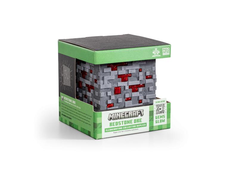 The Noble Collection Minecraft leuchtendes Redstone-Erz in der Originalverpackung.