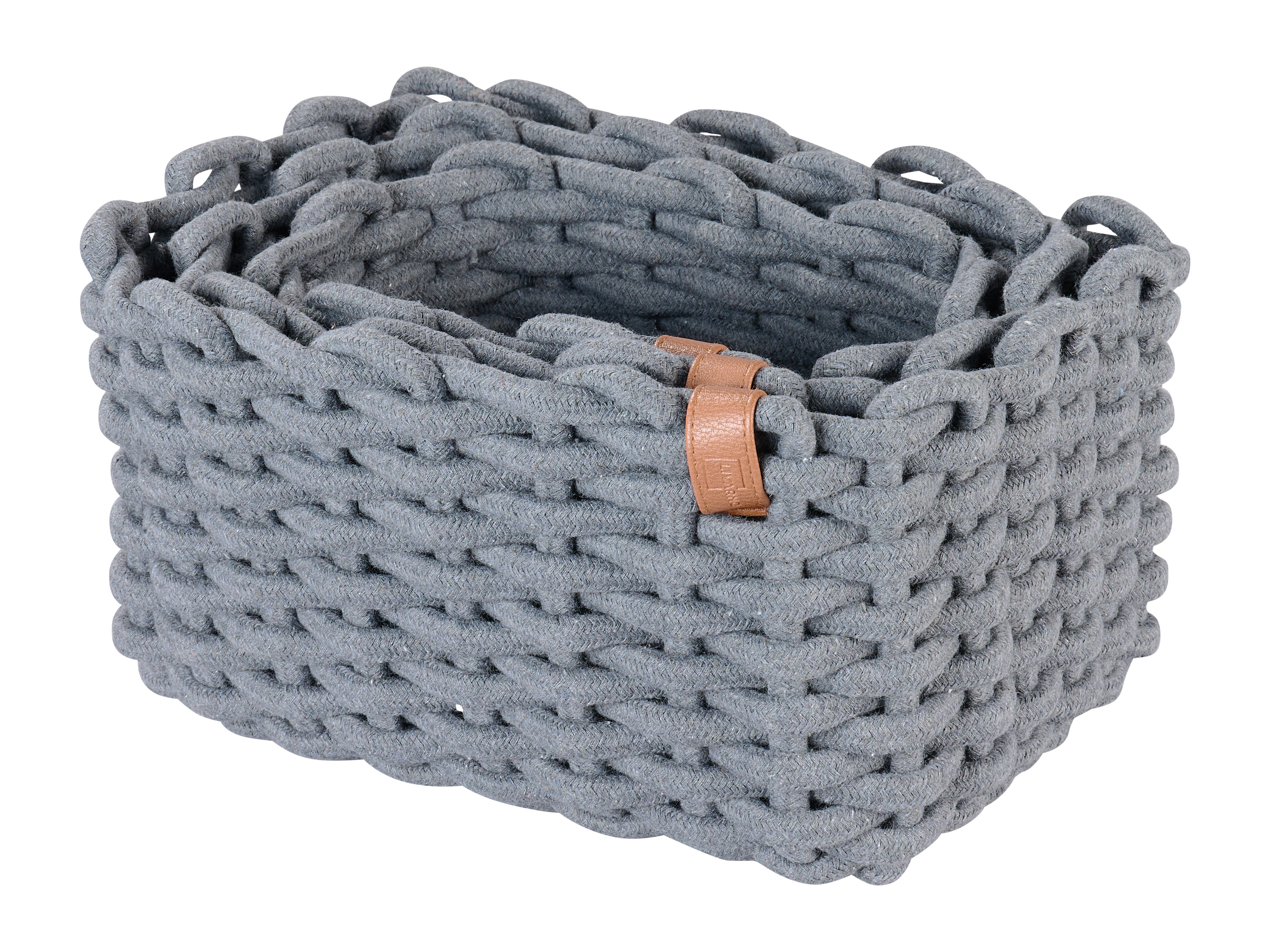 Thumbnail - LIVARNO® Aufbewahrungskorb-Set, 3-teilig (Grau)