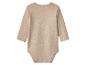 Beiger Langarm-Babybody