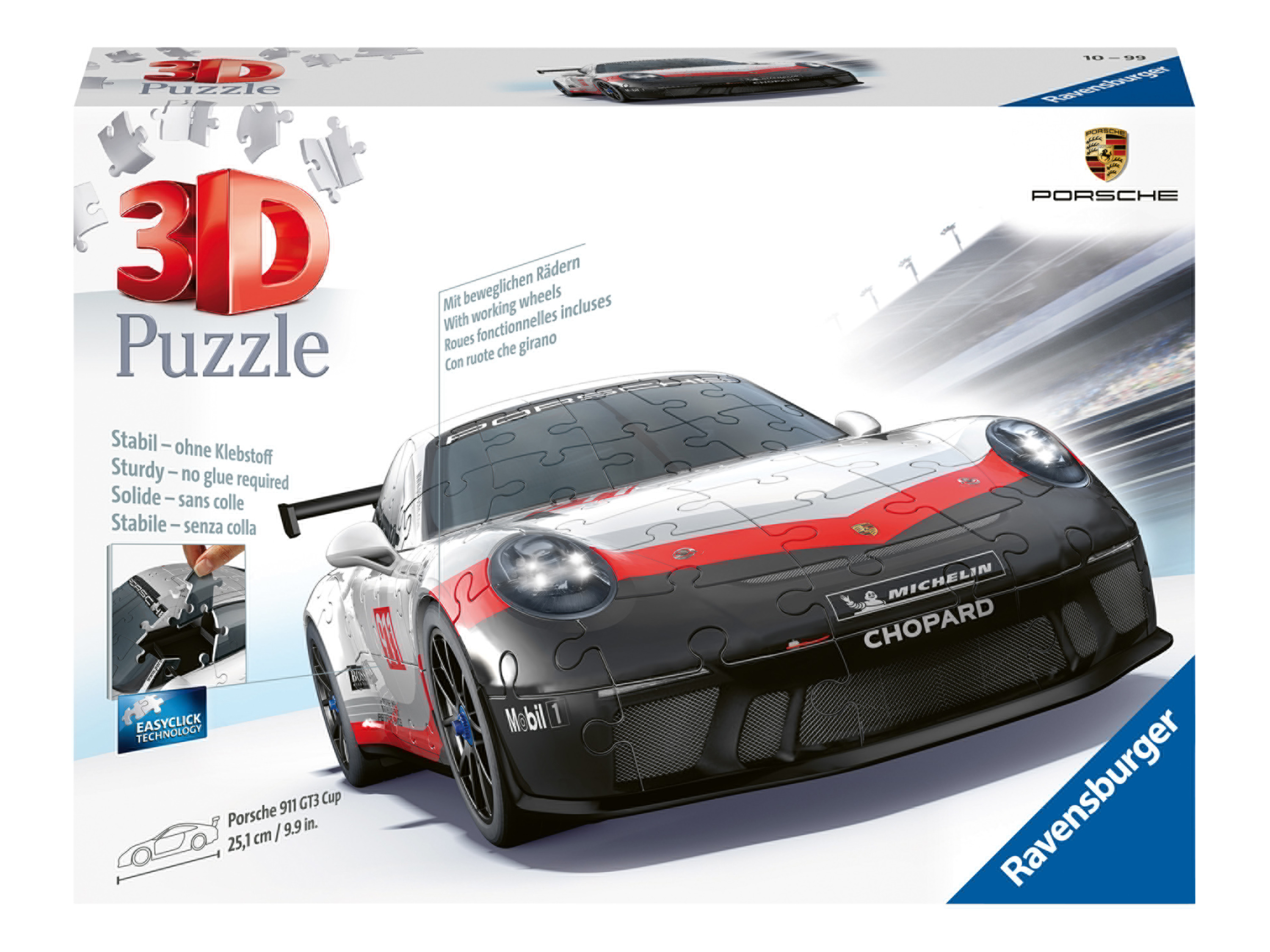 Thumbnail - Ravensburger 3D Puzzle (Porsche 911 GT3 Cup)