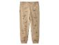 Beige Jogginghose mit Hundemuster.