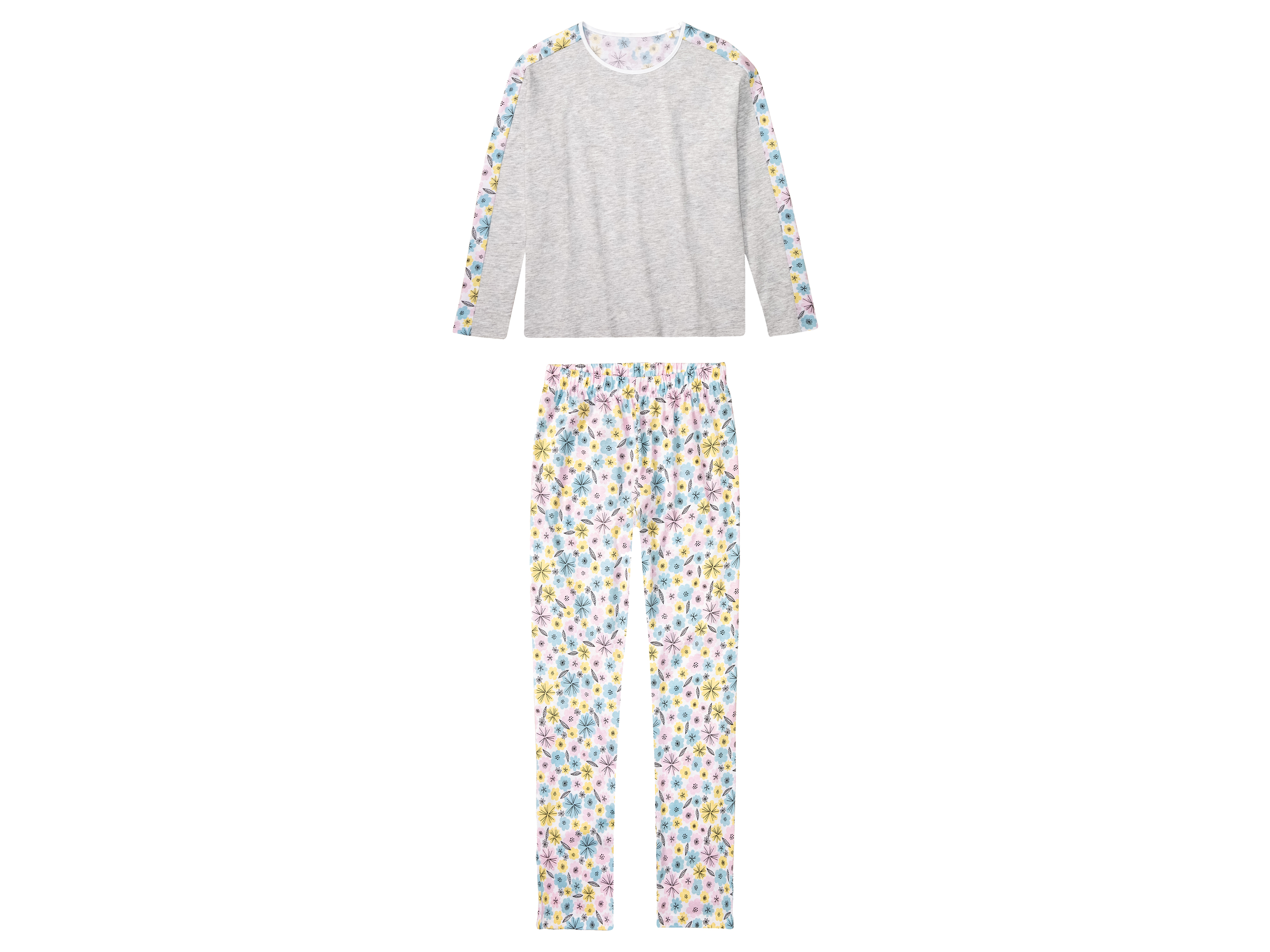 pepperts!® Kinder Mädchen Pyjama (Grau/Weiß, 158/164) | 04334036034705