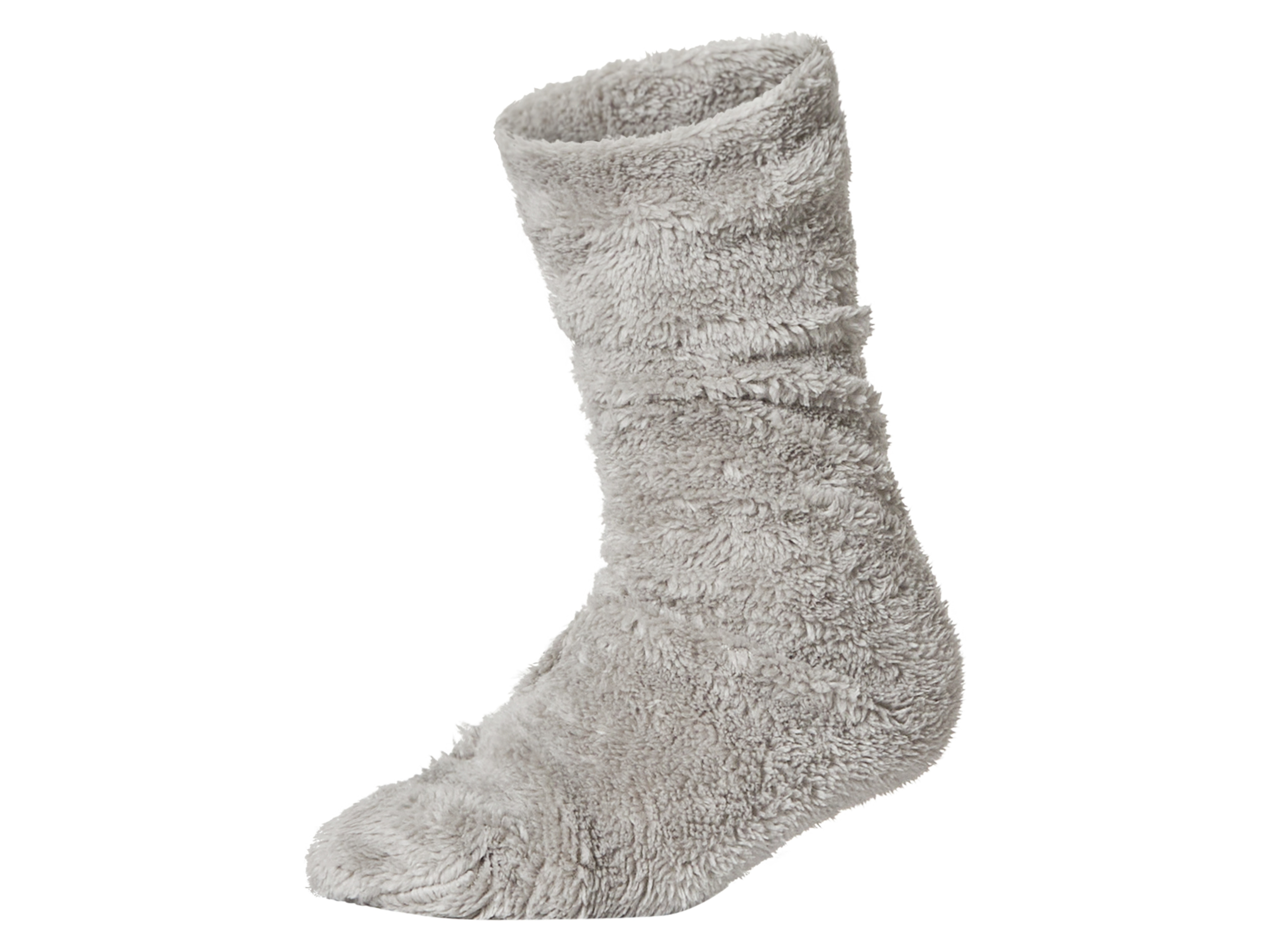 Thumbnail - Damen Kuschelsocken mit Teddyfutter 2er (hellgrau/dunkelgrau, 39-42)