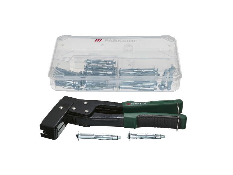 PARKSIDE Gipskartondübel-Set mit Zange und Dübeln in transparenter Box