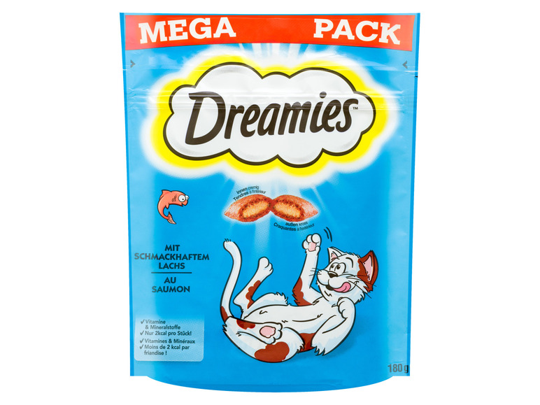 Gehe zu Vollbildansicht: Dreamies Katzensnacks Lachs, 4 x 180 g - Bild 2