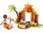 Spielset mit Moana-Figur, Boot, Schwein und einer Hütte mit Palmen.