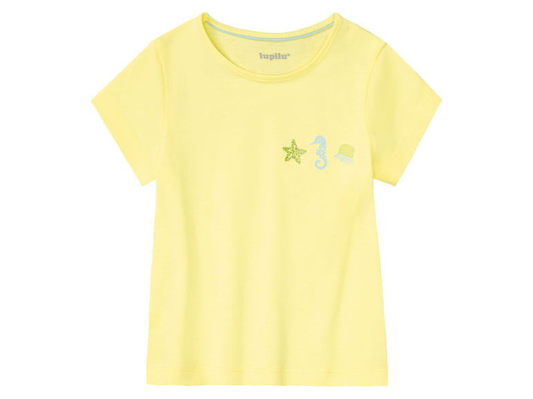 Gehe zu Vollbildansicht: lupilu Kleinkinder Mädchen T-Shirts, 3 Stück, aus reiner Baumwolle - Bild 5