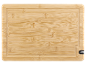 Bambusschneidebrett mit integriertem Messerschärfer.