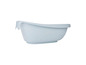Eine hellblaue Babybadewanne.