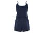 Marineblauer kurzer Jumpsuit, lässiger Stil.