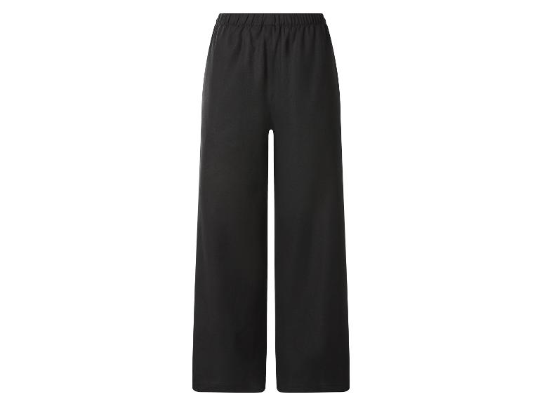 Schwarze weite Hose mit elastischem Bund