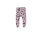 Rosa Babyhose mit schwarzem Leopardenmuster und Herzen.