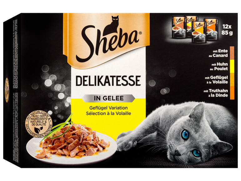 Gehe zu Vollbildansicht: Sheba Multipack Delikatesse in Gelee Geflügel Variation, 4 x 12 x 85 g - Bild 2
