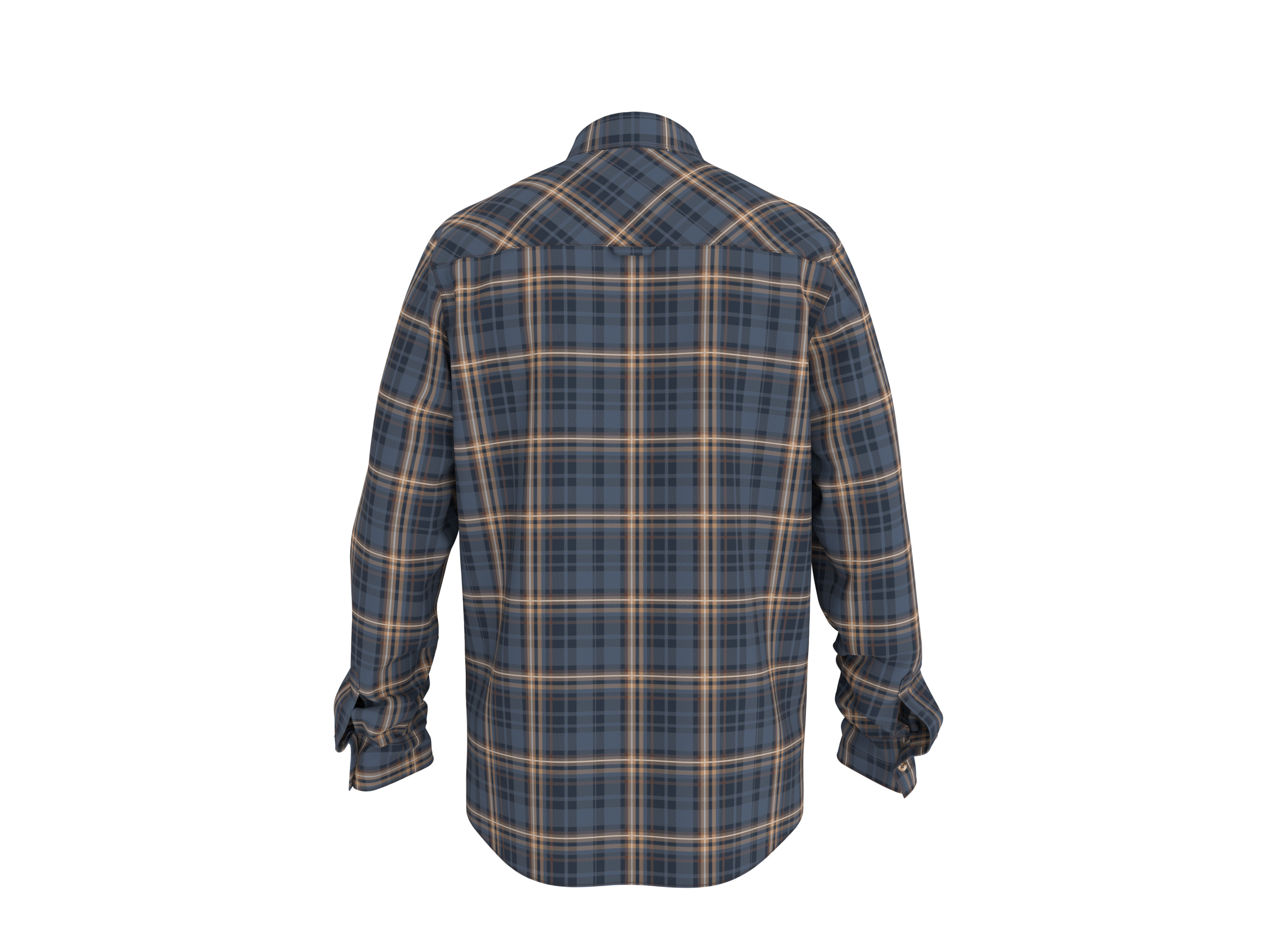 ESMARA MEN Herren Flanell-Freizeithemd (Karo/navy/beige, S (37/38)) – Bild 3 von 4
