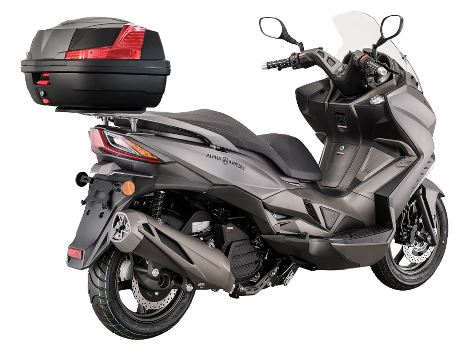 Alpha Motors Motorroller Sport Cruiser 22, 125 ccm, 95 km/h, Euro 5+, (Spar-Set, mit Topcase), mit Lenkerschloss – Bild 3 von 4