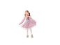 Mädchen in einem rosa Langarmkleid mit Gabby's Dollhouse-Aufdruck
