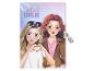 Tagebuch mit Schloss, mit Cartoon-Mädchen und dem Text „FOREVER GIRLIE“.