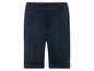 Dunkelblaue Shorts mit umgeschlagenem Saum.