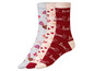 Drei Paar Socken mit Herzchen und 'love'-Print.