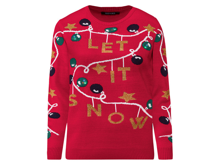 Gehe zu Vollbildansicht: esmara Damen Pullover mit weihnachtlichen Motiven - Bild 2