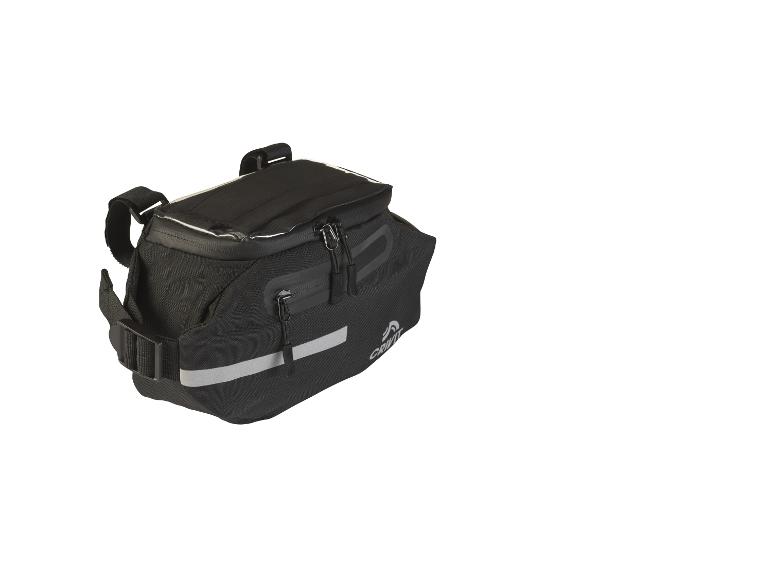 Crivit Fahrradtasche in Schwarz mit Reflexstreifen und Reißverschlusstaschen