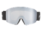 Silberne Skibrille mit schwarzem Band und Schaumstoff, Aufschrift „S2 SPEC GmbH“ auf der Linse