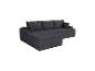 Dunkelgraues Modulsofa mit Cord-Textur und Kissen