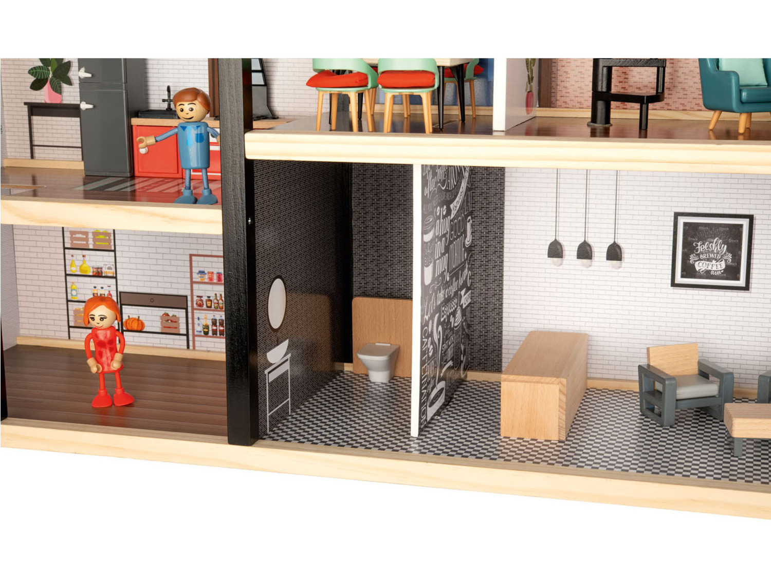 Playtive XXL-Holz-Puppenhaus mit vier Etagen | Jetzt bei LIDL