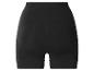 Schwarze High-Waist-Shorts mit Nahtdetails am Rücken.