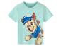 Hellblaues kurzärmeliges Kinder-T-Shirt mit Cartoon-Hundemotiv