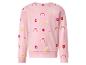 Rosa Sweatshirt mit Eis-, Donut- und Regenbogenmuster