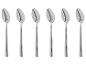 Set aus sechs silbernen Kaffee- oder Teelöffeln.