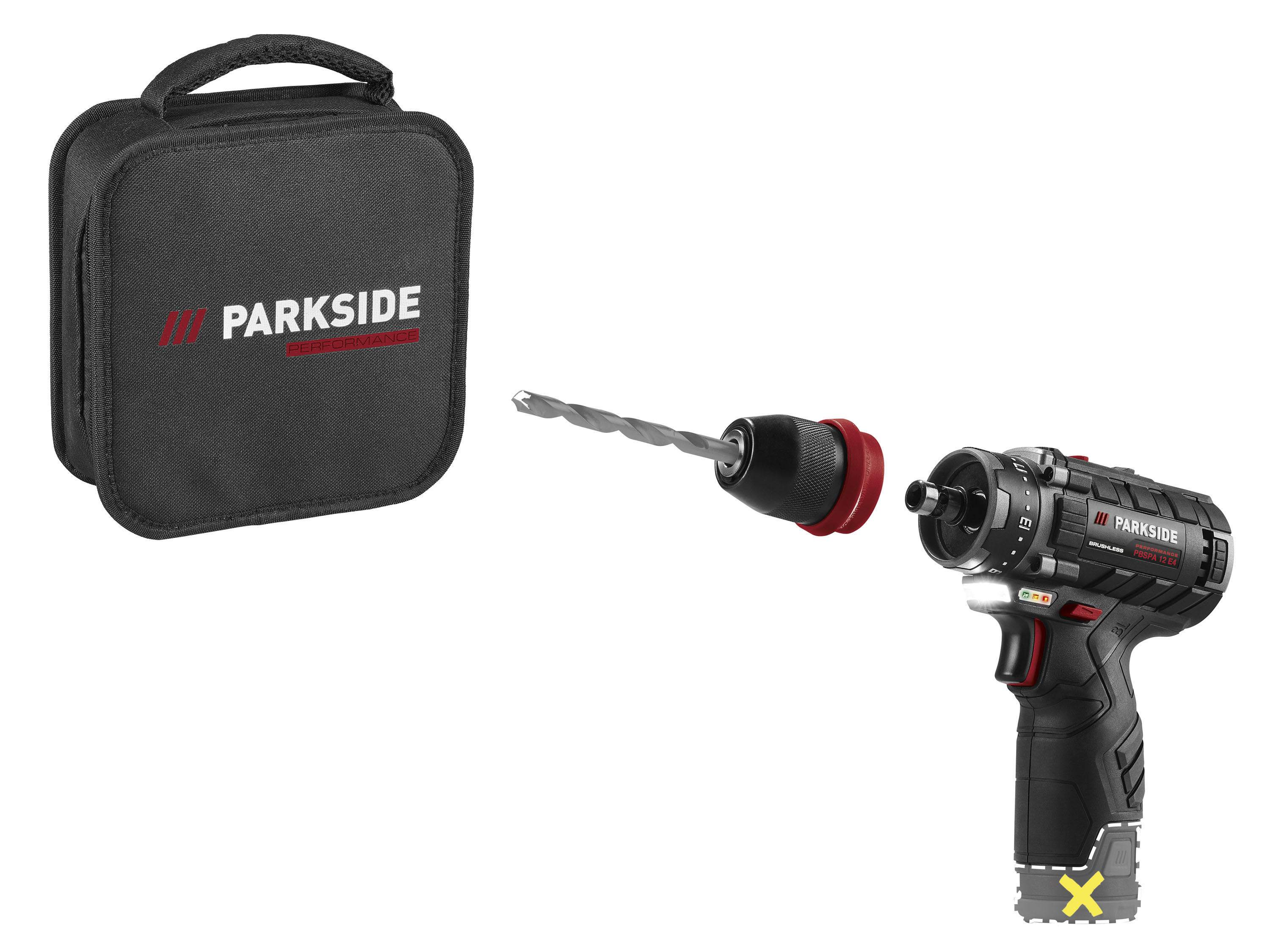 PARKSIDE PERFORMANCE® 12 V Akku-Bohrschrauber »PBSPA 12 E4 « ohne Akku – ohne Ladegerät