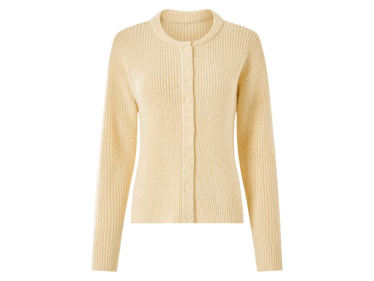 Beige Strickjacke mit Knöpfen