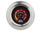 Grill Meister Thermometer aus Edelstahl mit Carbonfaser-Zifferblatt.