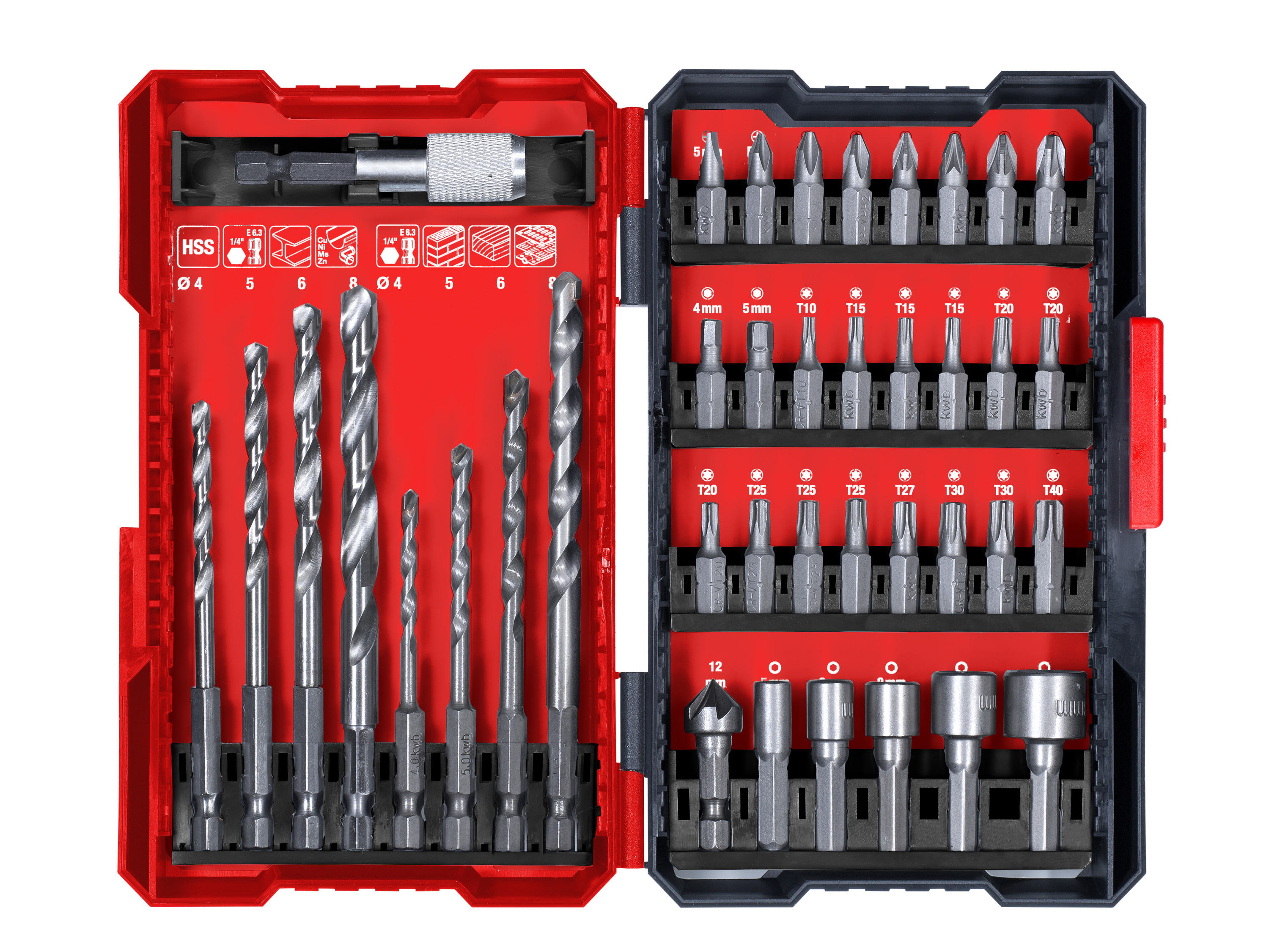 KWB Bit-Bohrerbox Universal, 39-teilig""
