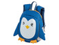 Blauer Rucksack mit Pinguin-Motiv für Kinder.