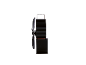 Schwarzer Kaminofenventilator mit zwei Flügeln und Griff