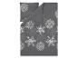 Graues Bettwäsche-Set mit weißen und hellgrauen Schneeflockenmustern