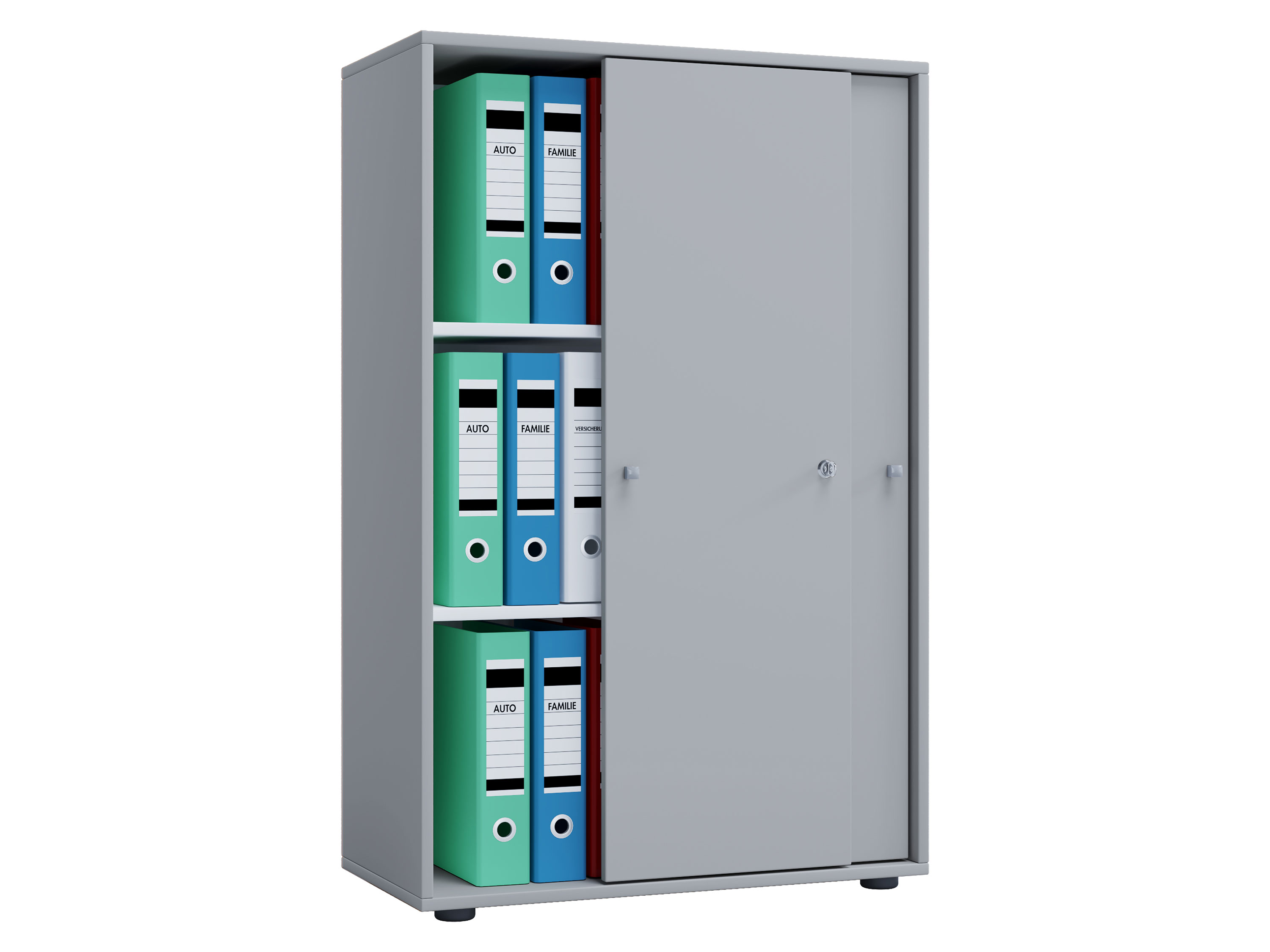 VCM Büroschrank, Grau, XL, mit Schiebetüren (mit Schiebetüren, Grau, XL) | 04051814371141