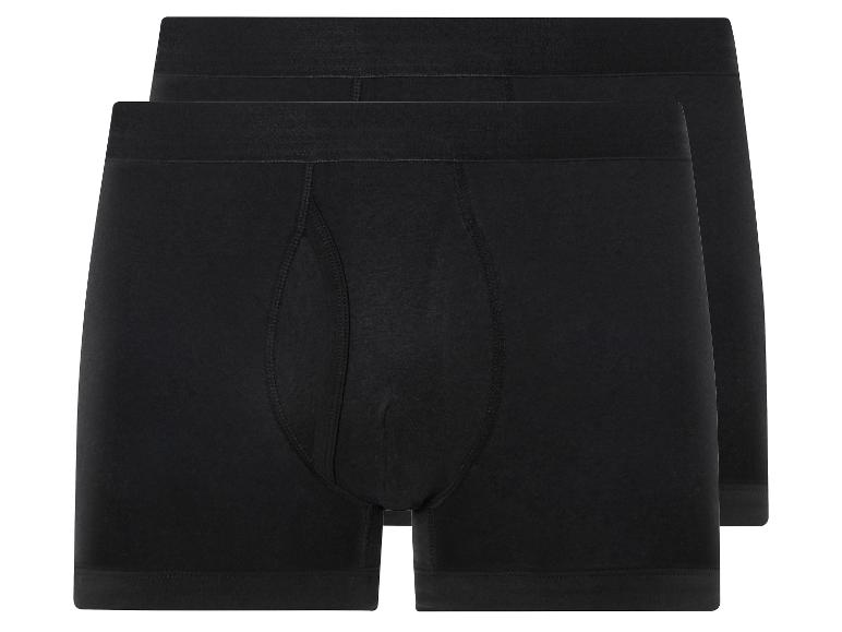 Zwei schwarze Boxershorts.