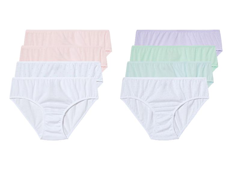 Zwei Sätze Unterwäsche mit weißen, rosa und grünen Slips.