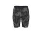 Damen-Sportshorts in Schwarz-Grau mit abstraktem Muster, Rückansicht