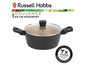 Ein schwarzer Russell Hobbs Opulence Topf mit Deckel, 24 cm.