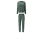 ESMARA® Damen Nicki-Pyjama in Salbeigrün mit langem Arm und langer Hose.