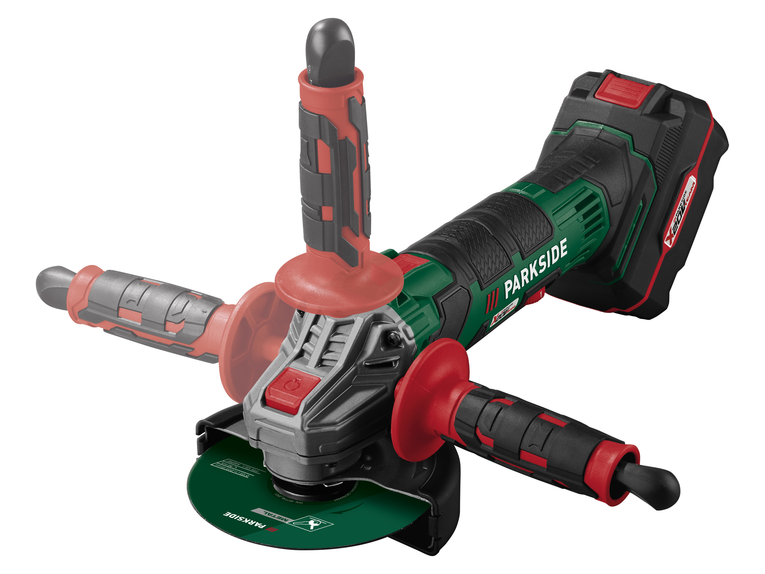 Thumbnail - PARKSIDE® 20 V Akku-Winkelschleifer »PWSA 20-Li D4«, mit Akku und Ladegerät