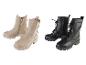 Beige und schwarze Stiefeletten